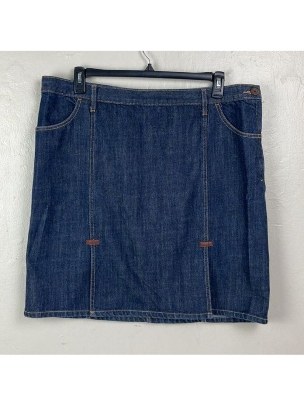Gap Denim Jean Skirt 38x21.5 Women's 20 zip closure 100% Cotton